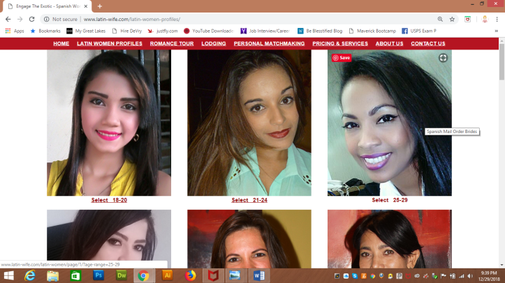 Latin Women Profiles webpage