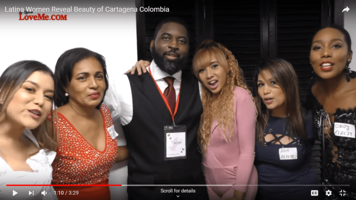 American man with Colombian women