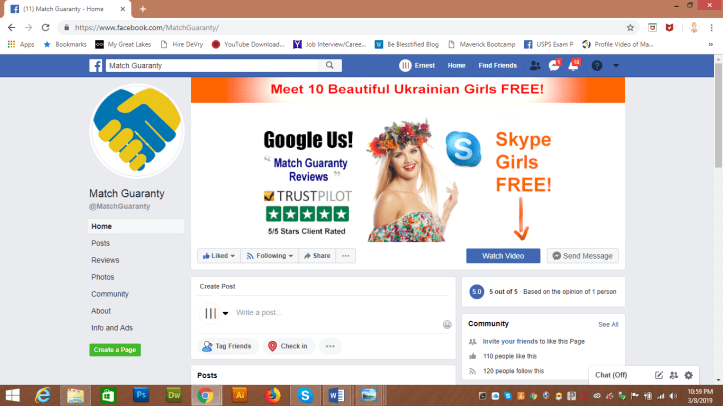 Match Guaranty Facebook page