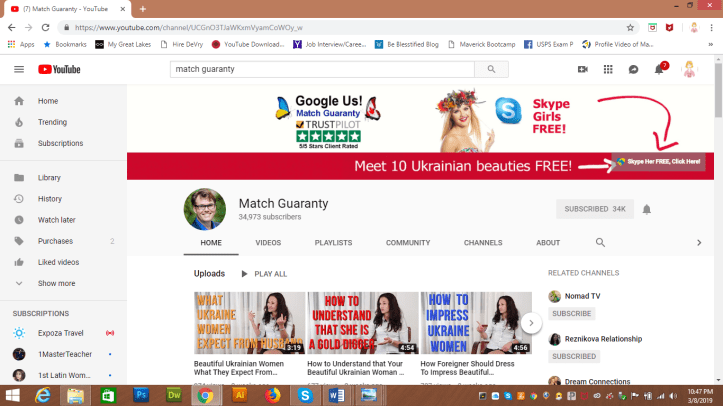 Match Guaranty YouTube channel