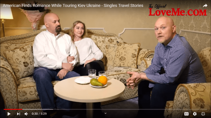 Bud Patterson interviewing international couple