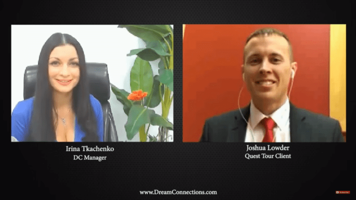 American man talking to Ukrainian manager at home