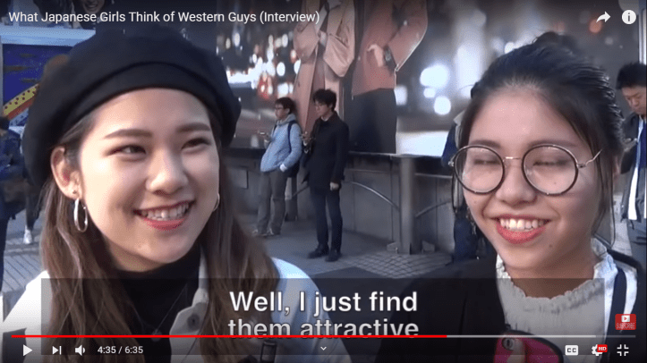 Japanese women being interviewed