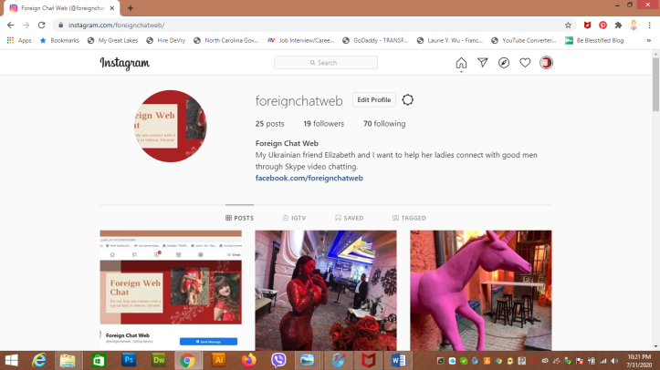 Instagram page
